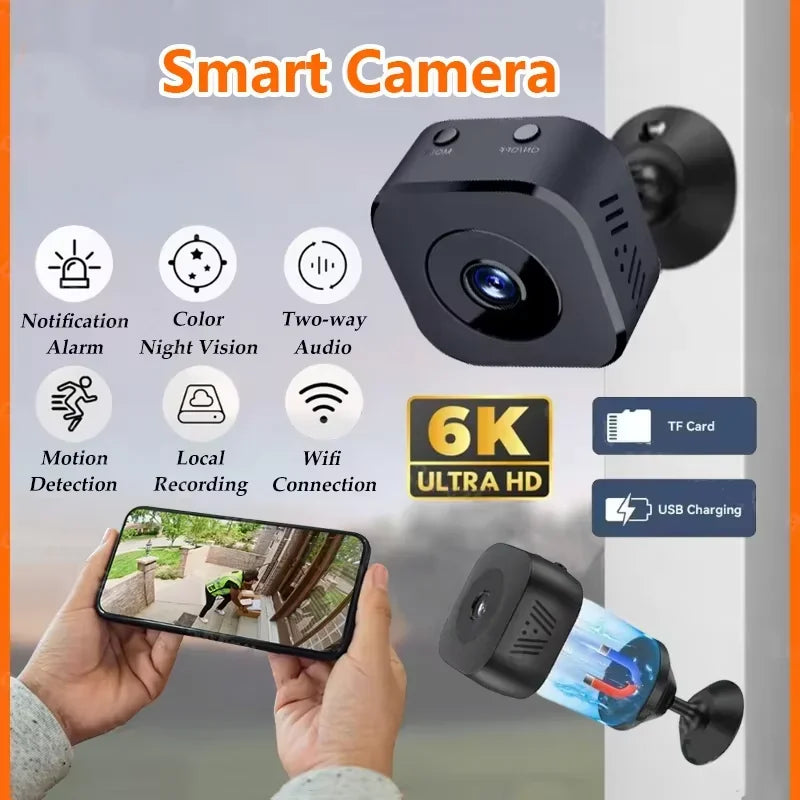 Mini Caméra WiFi De Sécurité 4K Avec Vision Nocturne
